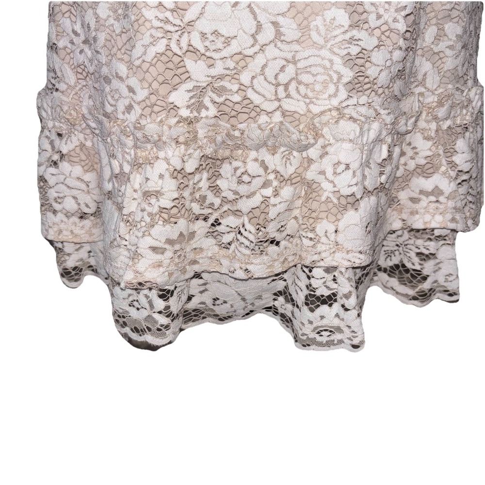 Altar'd State Beige Lace Over-Lay Fit Fairy  Dress Sz M - Picture 4 of 5
